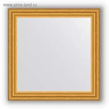 Зеркало в багетной раме - состаренное золото 67 мм, 66 х 66 см, Evoform