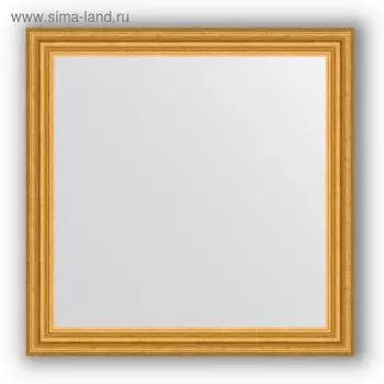 Зеркало в багетной раме - состаренное золото 67 мм, 76 х 76 см, Evoform