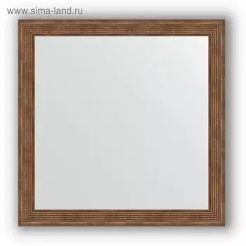 Зеркало в багетной раме - сухой тростник 51 мм, 63 х 63 см, Evoform