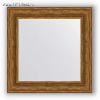 Зеркало в багетной раме - травленая бронза 99 мм, 72 х 72 см, Evoform