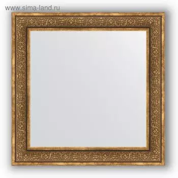 Зеркало в багетной раме - вензель бронзовый 101 мм, 83 х 83 см, Evoform