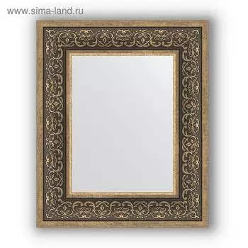 Зеркало в багетной раме - вензель серебряный 101 мм, 49 х 59 см, Evoform
