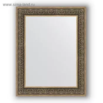 Зеркало в багетной раме - вензель серебряный 101 мм, 73 х 93 см, Evoform