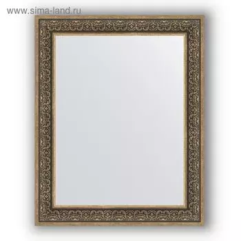 Зеркало в багетной раме - вензель серебряный 101 мм, 83 х 103 см, Evoform