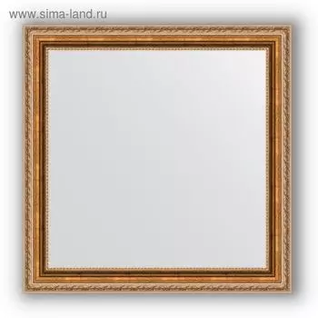Зеркало в багетной раме - версаль бронза 64 мм, 65 х 65 см, Evoform