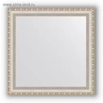Зеркало в багетной раме - версаль серебро 64 мм, 65 х 65 см, Evoform