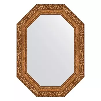 Зеркало в багетной раме, виньетка бронзовая 85 мм, 55x75 см
