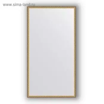 Зеркало в багетной раме - витая латунь 26 мм, 58 х 108 см, Evoform