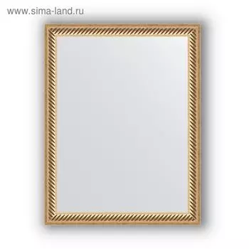 Зеркало в багетной раме - витое золото 28 мм, 35 х 45 см, Evoform