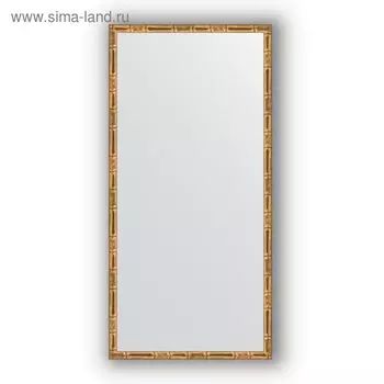 Зеркало в багетной раме - золотой бамбук 24 мм, 47 х 97 см, Evoform