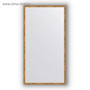 Зеркало в багетной раме - золотой бамбук 24 мм, 57 х 107 см, Evoform