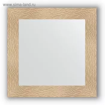 Зеркало в багетной раме - золотые дюны 90 мм, 70 х 70 см, Evoform
