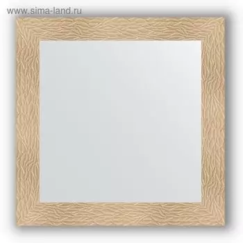 Зеркало в багетной раме - золотые дюны 90 мм, 80 х 80 см, Evoform