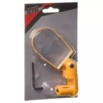 Зеркало заднего вида STG BC-BM101, c креплением в руль, цвет жёлтый