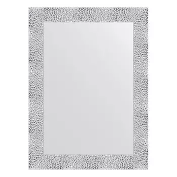 Зеркало в багетной раме, чеканка белая 70 мм, 56 x 76 см