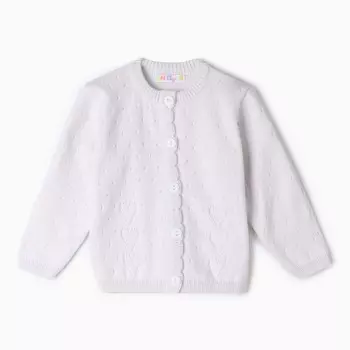 Жакет детский, цвет белый, рост 62-68 см