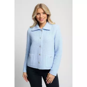 Жакет «Текстильная мануфактура», цвет голубой, размер 52