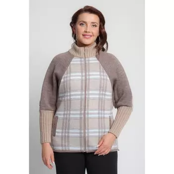 Жакет «Текстильная мануфактура», цвет кофе, размер 54