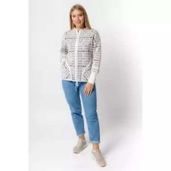 Жакет «Текстильная Мануфактура», размер 52, цвет молочный