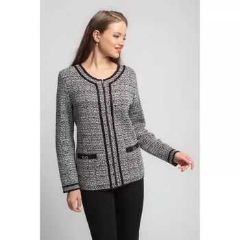 Жакет «Текстильная мануфактура», размер 52, цвет шоколад