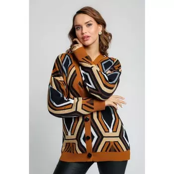 Жакет женский, размер 40-42 цвет терракотовый микс