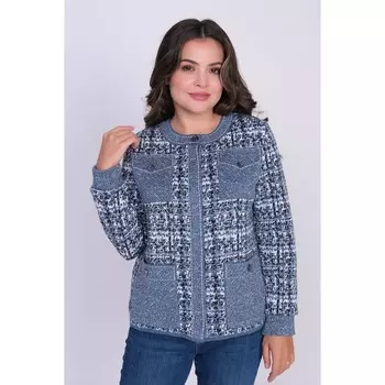 Жакет женский, размер 48, цвет джинс