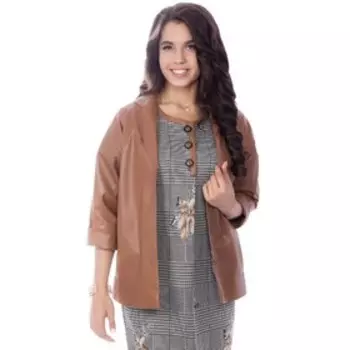 Жакет женский, размер 50, цвет коричневый