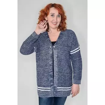 Жакет женский, размер 50, цвет сине-белый