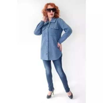 Жакет женский, размер 52, цвет джинс