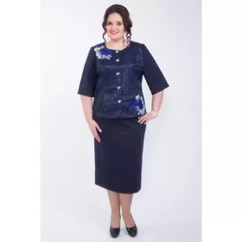 Жакет женский, размер 52, цвет синий