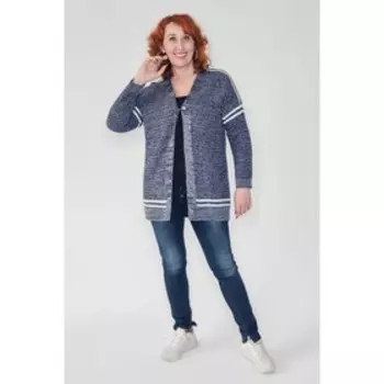 Жакет женский, размер 54, цвет сине-белый