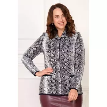 Жакет женский, размер 56, цвет сине-белый