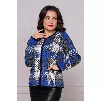 Жакет женский, размер 58, цвет синий