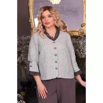 Жакет женский, размер 58, цвет зелёный