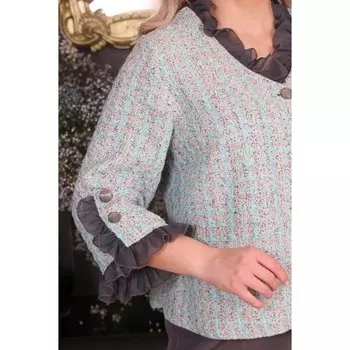 Жакет женский, размер 62, цвет зелёный