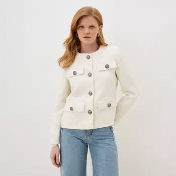 Жакет женский твидовый MIST р.44, молочный