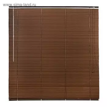Жалюзи, пластик 140х160 см, цвет ореховый