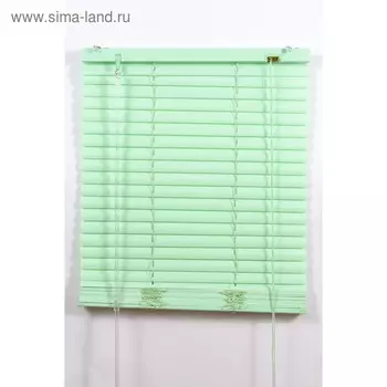 Жалюзи пластиковые, размер 110х160 см, цвет зелёный