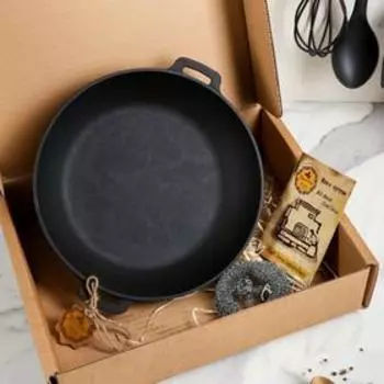 Жаровня чугунная литая, 280 х 60 мм, премиум набор