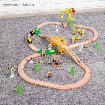 Железная дорога с краном, 10×56×31 см