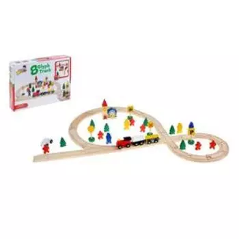 Железная дорога со станциями, 48 деталей