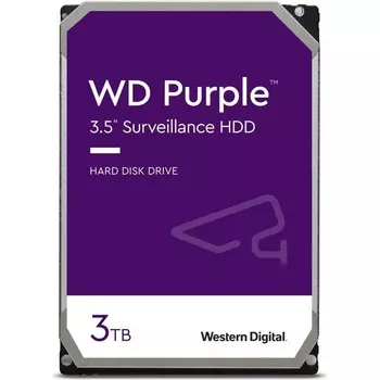 Жесткий диск WD SATA-III 3TB WD33PURZ Surveillance Purple (5400rpm) 64Mb 3.5"