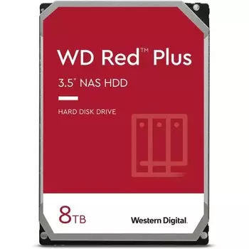 Жесткий диск WD SATA-III 8TB WD80EFZZ Red Plus (5640rpm) 128Mb 3.5"