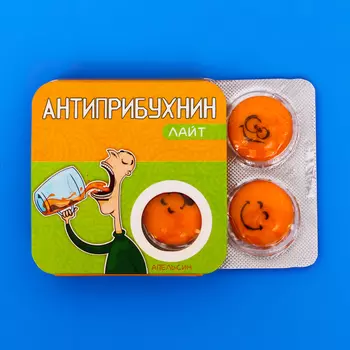 Жевательная резинка "Анти-прибухнин" со вкусом апельсина, 14 г
