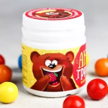 Жевательная резинка дражированная в банке "Антигрустин"