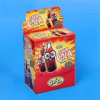 Жевательная резинка-бутылочки "Sour Cola" с жидким центром, дисплей бокс, 5 г
