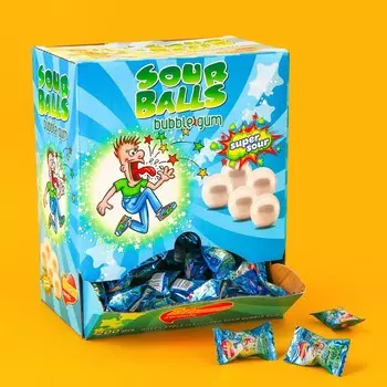Жевательная резинка кислая SOUR BALL, 3,5 г