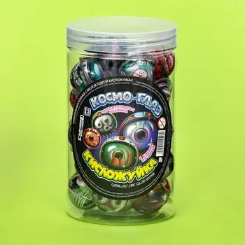 Жевательная резинка "Кисложуйка" с кислой пудрой в блистере, ассорти, банка, 10 г