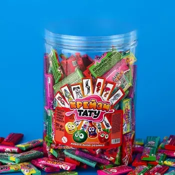 Жевательная резинка "Крейзи-тату", с тату, ассорти, 2,4 г