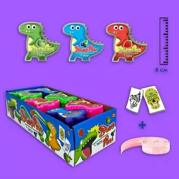 Жевательная резинка с татуировкой "Дино Ролл", 15 г